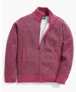 Knitted Fleece Lined Zip Cardigan - LD496